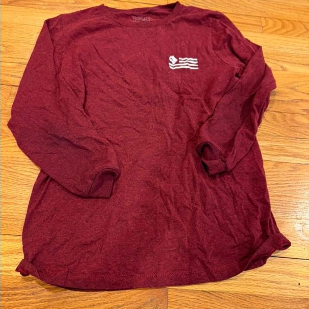 Boys Burgundy Long Sleeve Shirt